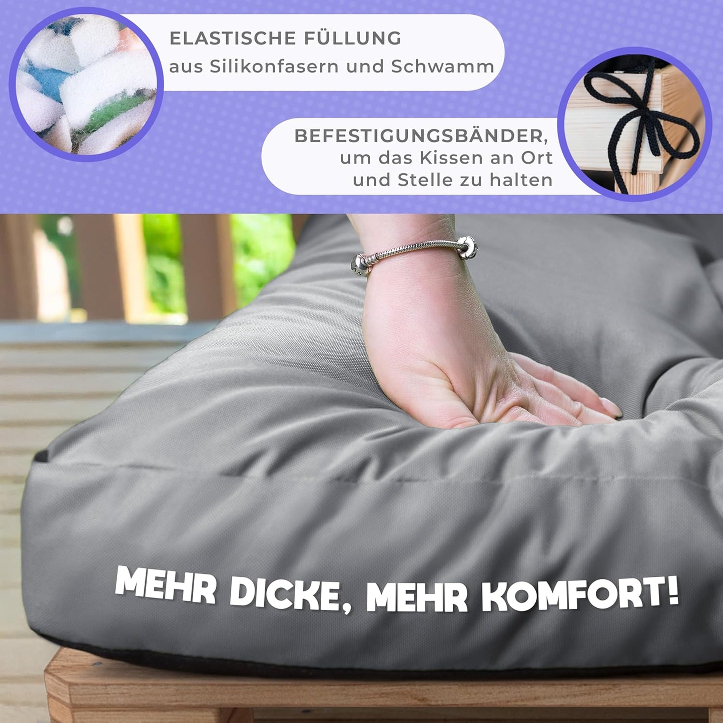 Cloud Pillow Palettenkissen Outdoor Wasserdicht 120 x 80 cm / 120 x 40 cm