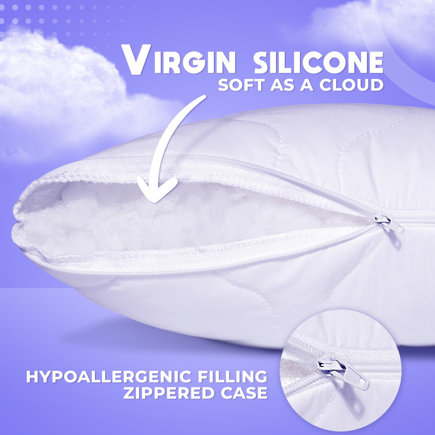 Cloud Pillow Allergiker Kopfkissen - Kissen für Allergiker